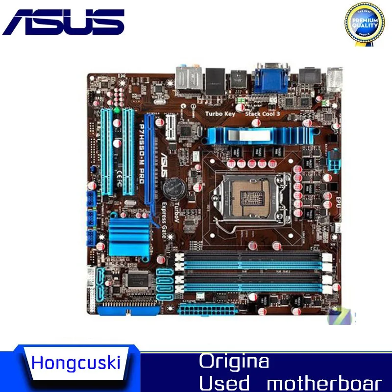 

Используется для ASUS P7H55D-M PRO оригинальная материнская плата DDR3 LGA 1156 поддержка I3 I5 16 Гб USB2.0 VGA HDMI H55 uATX десктопная материнская плата
