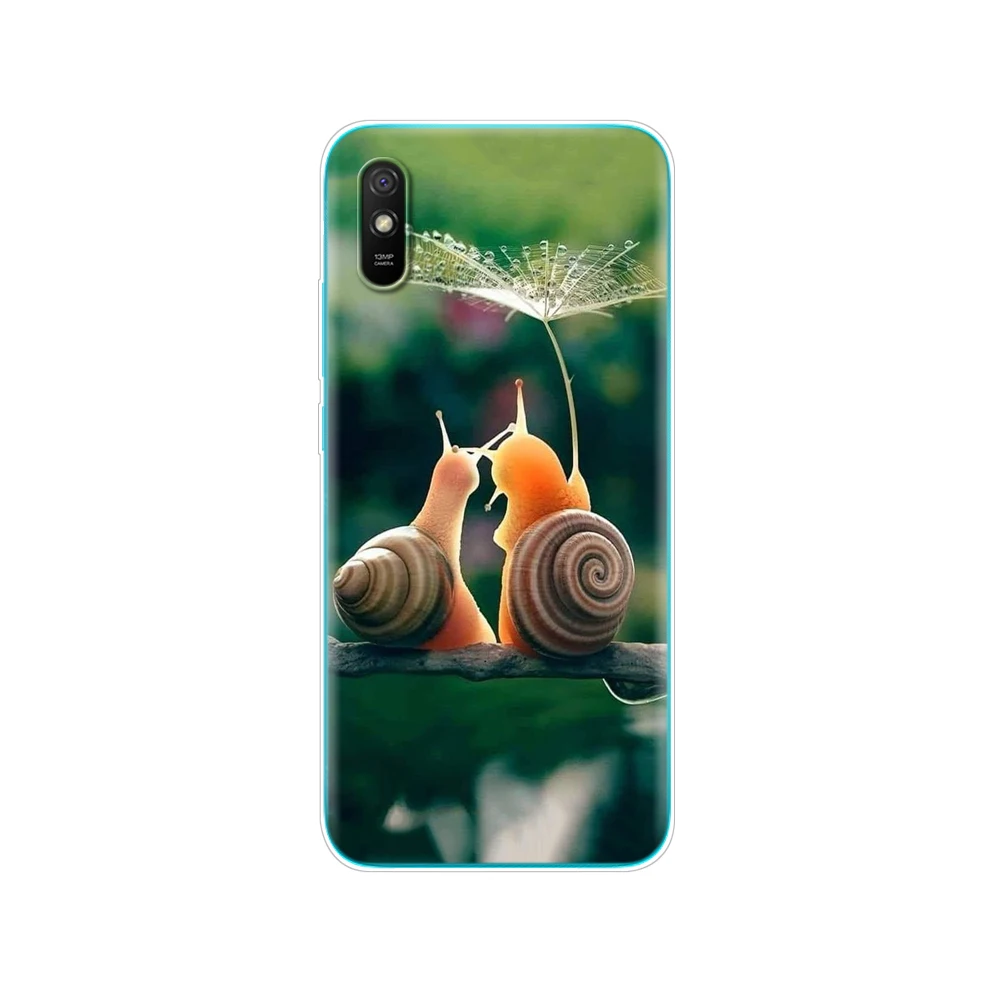 For xiaomi redmi 9A back Case Silicon Back Cover Phone Cases For redmi 9A Soft Case 6.53 inch funds etui bumper coque Cat Flower best phone cases for xiaomi Cases For Xiaomi