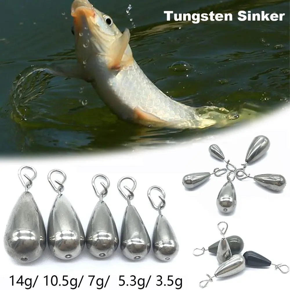 Entertainment Additional Weight Water drop Tungsten Fastach Sinker Weights Hook Connector Fishing Sinkers Line Sinkers fishing counterweight sinker fishing accessories fishing tools fishing tool fishing tackle