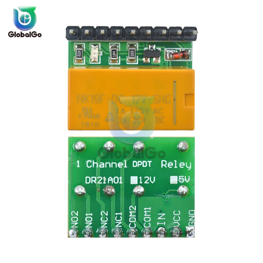 DPDT 9pin электромагнитные реле DC 5 В/12 В DPDT двойной полюс двойной бросок релейный модуль Плата переключателя для стерео аудио двигателя