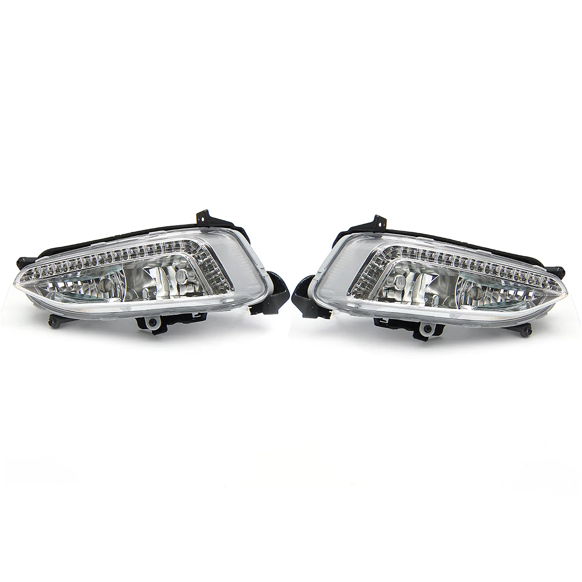 Для hyundai Santa Fe IX45 2013- 12V Светодиодный дневной ходовой свет Водонепроницаемая противотуманная фара DRL Автомобильная фара в сборе