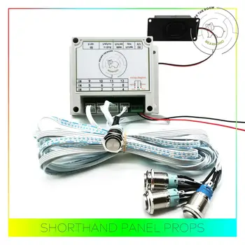 

BearHoHo Escape Room Props 4 Colors Metal Buttons Press Light Up To Control 12V Magnet Lock For Adventure Exit Game