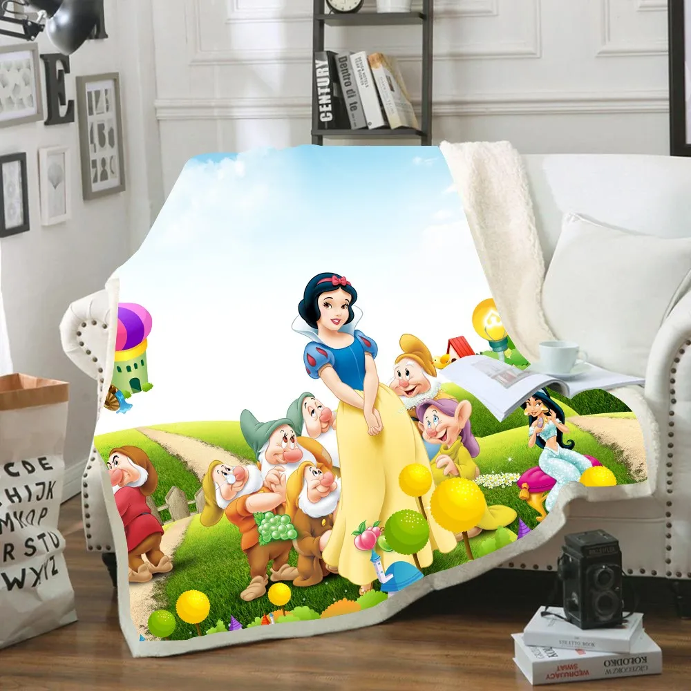 Disney Princess Beauty and Beast Blankets Plush Blanket Throw for Sofa Bed Cover Single Twin Bedding Baby Girls Children Gift