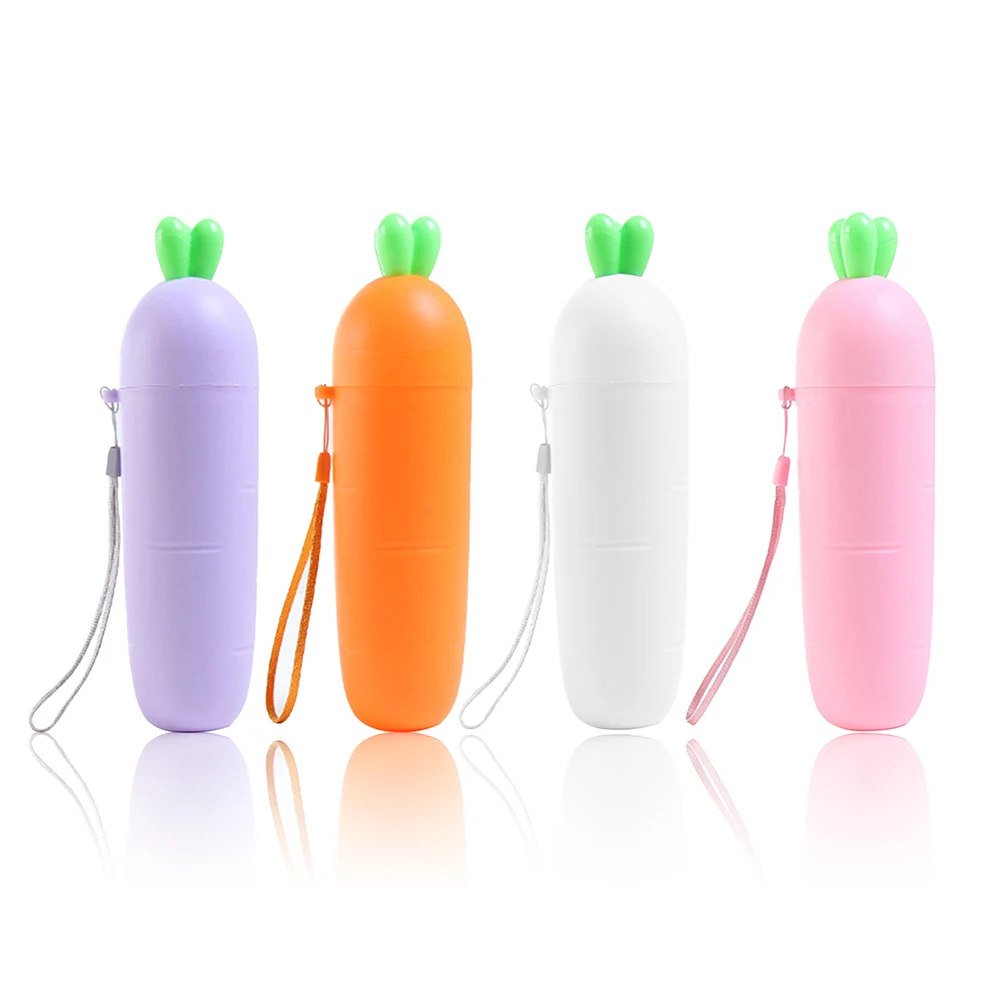 

New Cute Carrot Portable Toothbrush Cover Holder Hiking Camping Travel Toothbrush Cap Case household Storage Cup