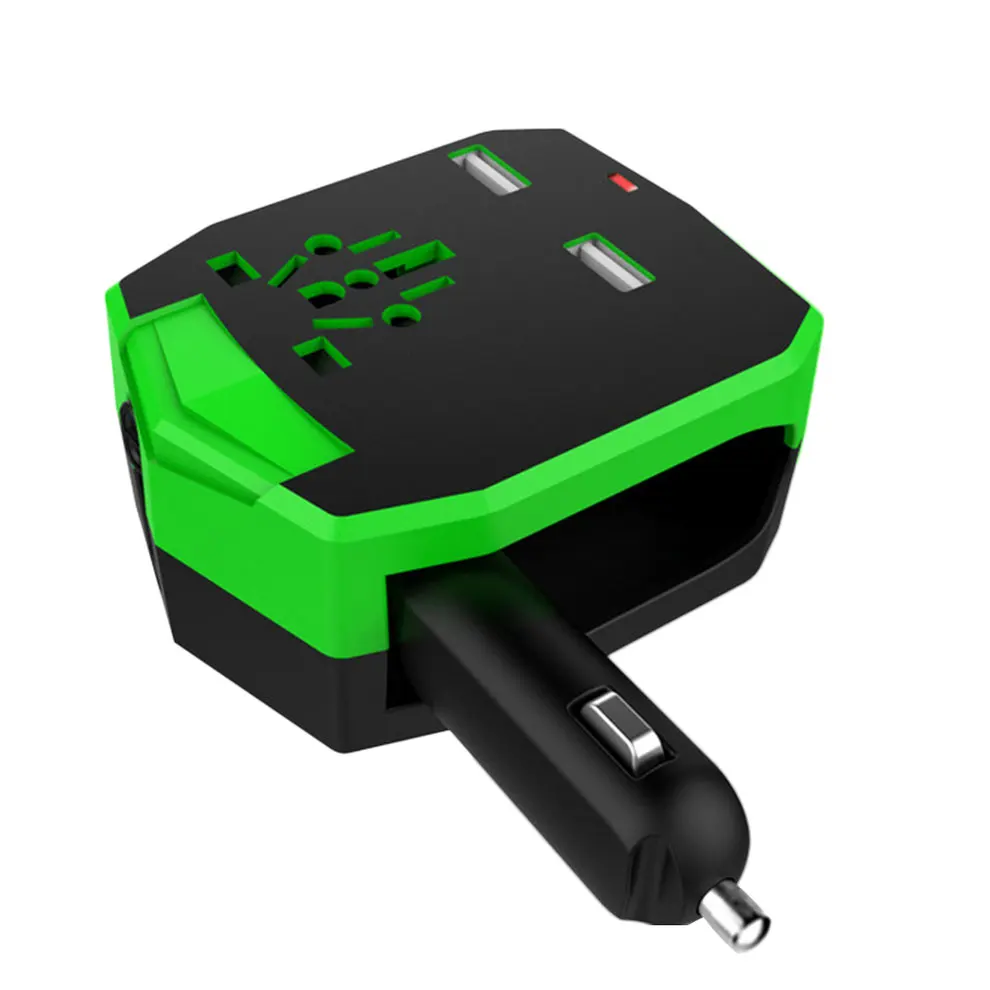 Универсальный автомобильный конвертер Многофункциональный USB автомобильный адаптер для быстрой зарядки 100-250 В переменного тока для электронных цифровых продуктов