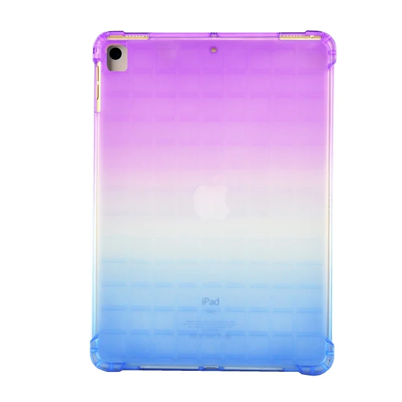 Ultra-thin Case For iPad 10.2 Case A2200 A2198 A2233 Soft Silicone TPU Gradient Cover For iPad 7 10.2 Tablet Case - Цвет: Purple Blue