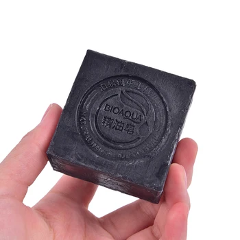 

Black Bamboo Charcoal Soap Treatment Skin Care Face Body Clear Whitening Soap Skin Care