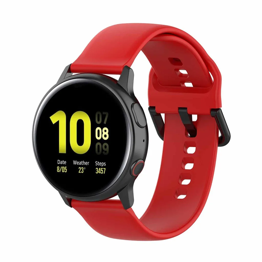 Silicone Watch Straps on for Samsung Galaxy Watch Active 2 40/44mm Watchbands correas de reloj de silicona Repalcement Bands Silicone Watch Straps on for Samsung Galaxy Watch Active 2 40/44mm Watchbands correas de reloj de silicona Repalcement Bands