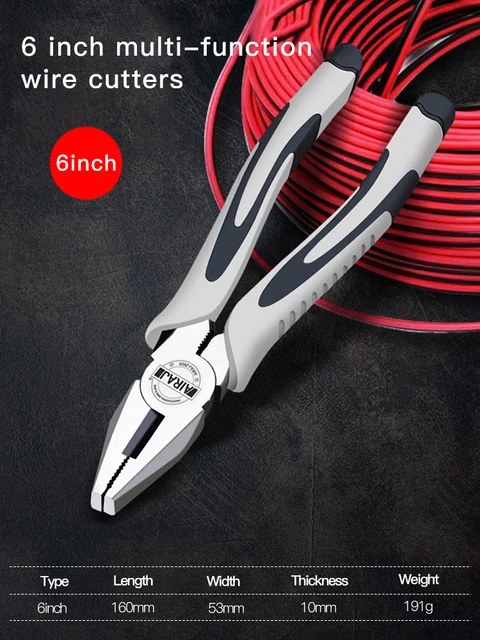 AIRAJ Multifunctional Universal Diagonal Pliers Needle Nose Pliers Hardware Tools Universal Wire Cutters Electrician Wire Pliers B