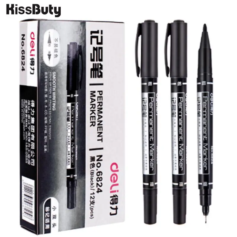 9 unids/set marcador permanente de pintura grasa impermeable lápices negros para el neumático marcadores de secado rápido bolígrafo de firma de papelería suministros