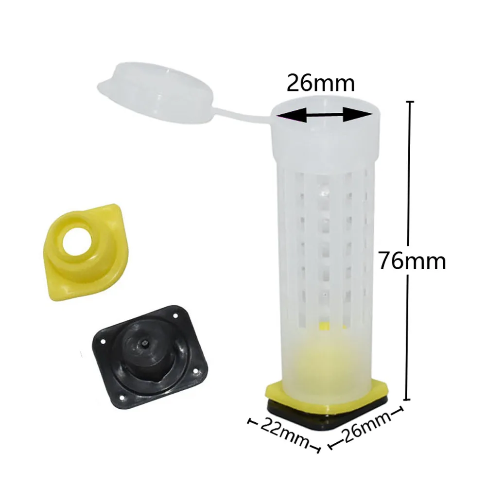50 Pcs Bee tool Beekeeping Tools Queen King Cage Accessories Fertility King Pedestal Guard Longwall Shield Queen Cage Cover