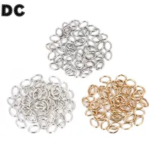 

200pcs/bag 7*5mm Oval Gold/Silver/Rhodium Color Metal Closed Split Jump Rings Connector for DIY Jewelry Making Findings