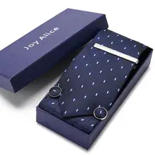 Подарочная коробка, мужские галстуки, Hankie, запонки, наборы, галстук, 7,5 см., Пейсли, галстуки в полоску, в горошек, галстук для мужчин, для свадебной вечеринки
