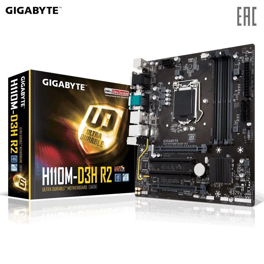Материнская плата Gigabyte GA-H110M-D3H R2 | Компьютеры и офис
