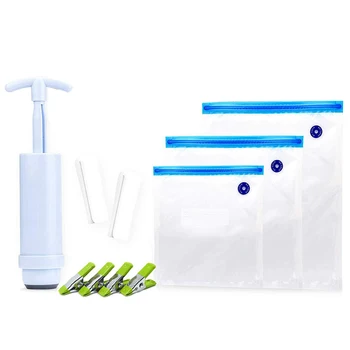 

Big deal Sous Vide Bags Reusable-30 Reusable Sous Vide Bags +Sous Vide Clips,Sous Vide Bag Sealer,Vacuum Hand Pump-Reusable Stor