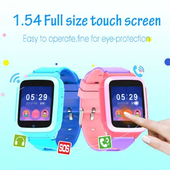 

2019 New Children's Smart Watch with GPS GSM Locator Anti-lost Safe Tracker SOS 1.54 ''Touch Screen Life Waterproof Smartwatch