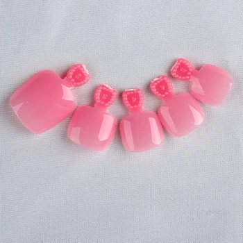 

24pcs False Toe Nails Full Cover Solid Color Salon Quality Fake Toenails Artificial Nail Art Tips