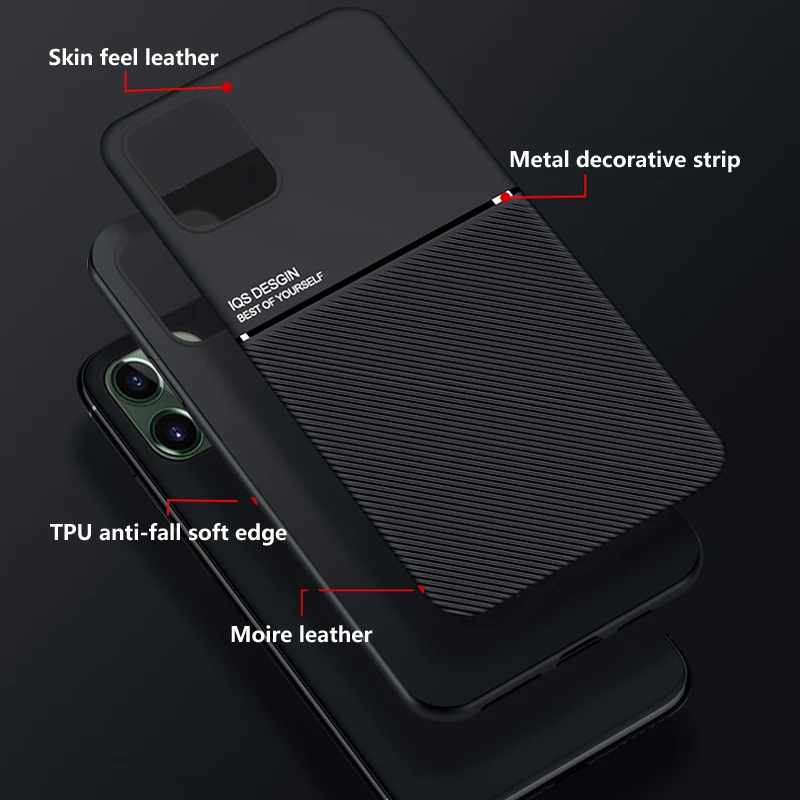 Тонкий кожаный текстурный матовый зернистый чехол для iPhone 11 XR Pro Max SE 2020 XS X 8 7 6S 6 Plus
