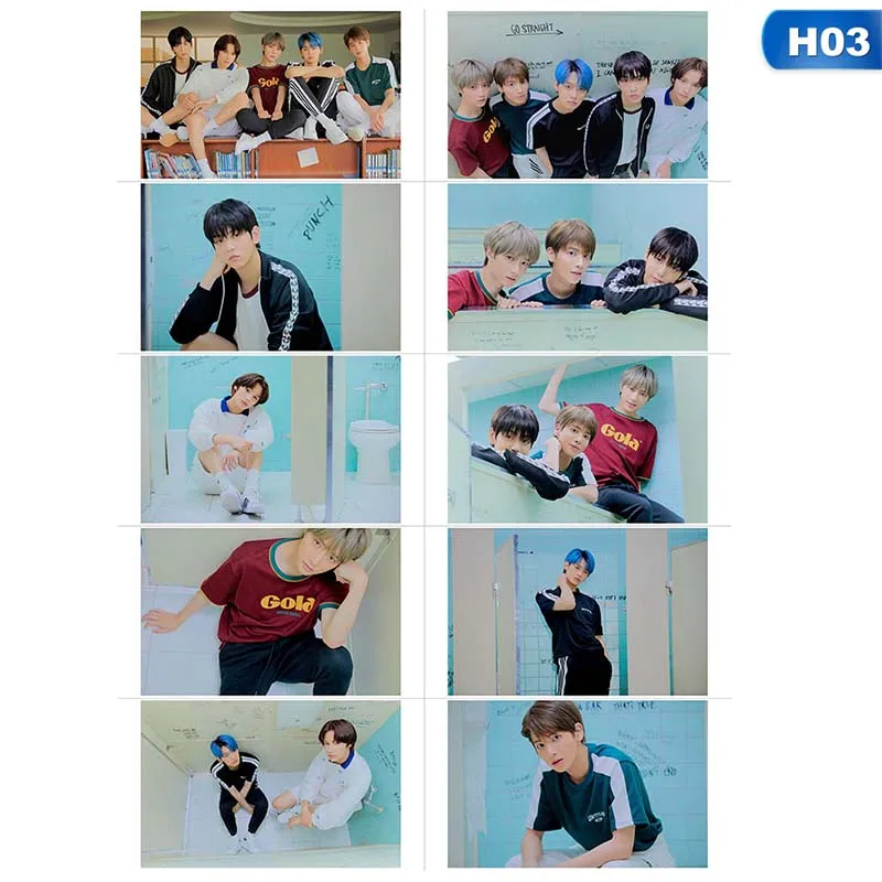 3 Kpop TXT фото липкий карты завтра X вместе со звездами Фотокарта Стикеры "сделай сам" с украшением в виде кристаллов карты Стикеры 10 шт./компл - Цвет: 3