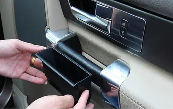 

Car styling Interior Side Door Armrest Storage Box Cover 4pcs/set For Land Rover LR4 Discovery 4 2010 2011 2012 2013 2014 2015