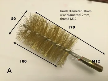 

1pcs spiral wire brushes copper wire brushes pipe cleaning wire brushes boiler tube wire brushe wire brushesOD50/55/60/65/70mm