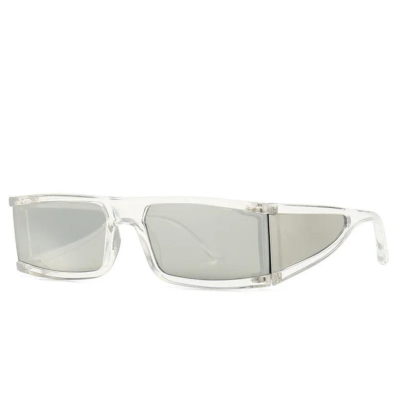C2 Clear Silver HBK Маленькие Мужские квадратные солнцезащитные очки люксовый бренд 90S женские солнцезащитные очки винтажные дизайнерские UV400 очки ретро черные коричневые линзы - Цвет линз: C2 Clear Silver