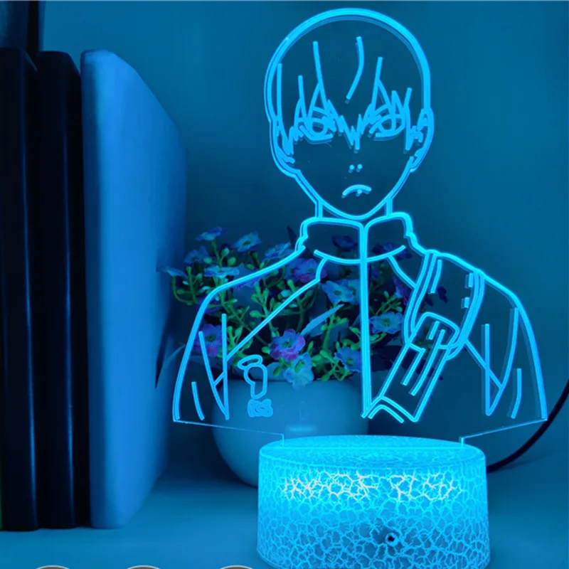 Haikyuu 3D лампа Tobio Kageyama светодиодный ночсветильник Аниме Фигурка Lampara украшение