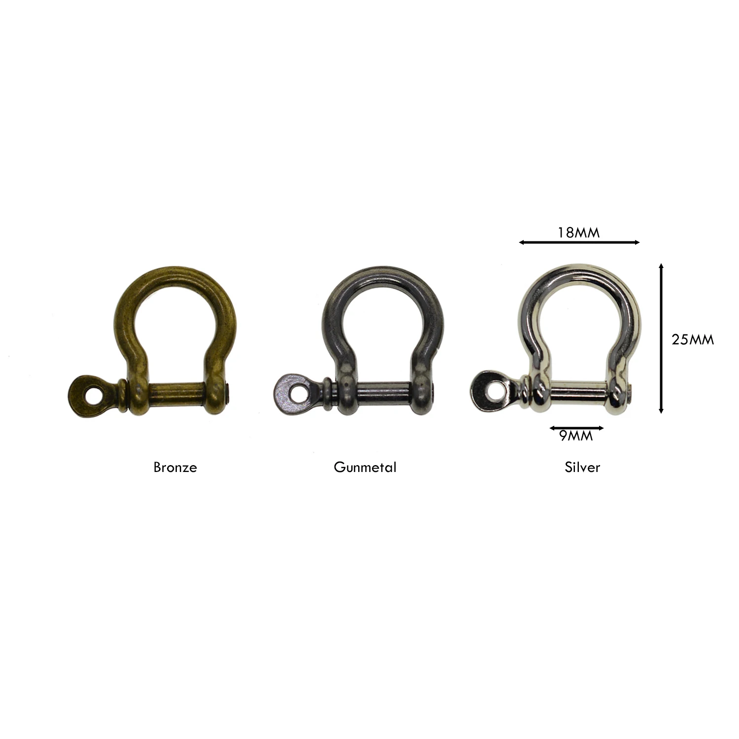 wholesale 50 bronze alloy screw pin lock U hook shackle leather bangle connector joint horse shoe keychain lanyard FOB EDC DIY