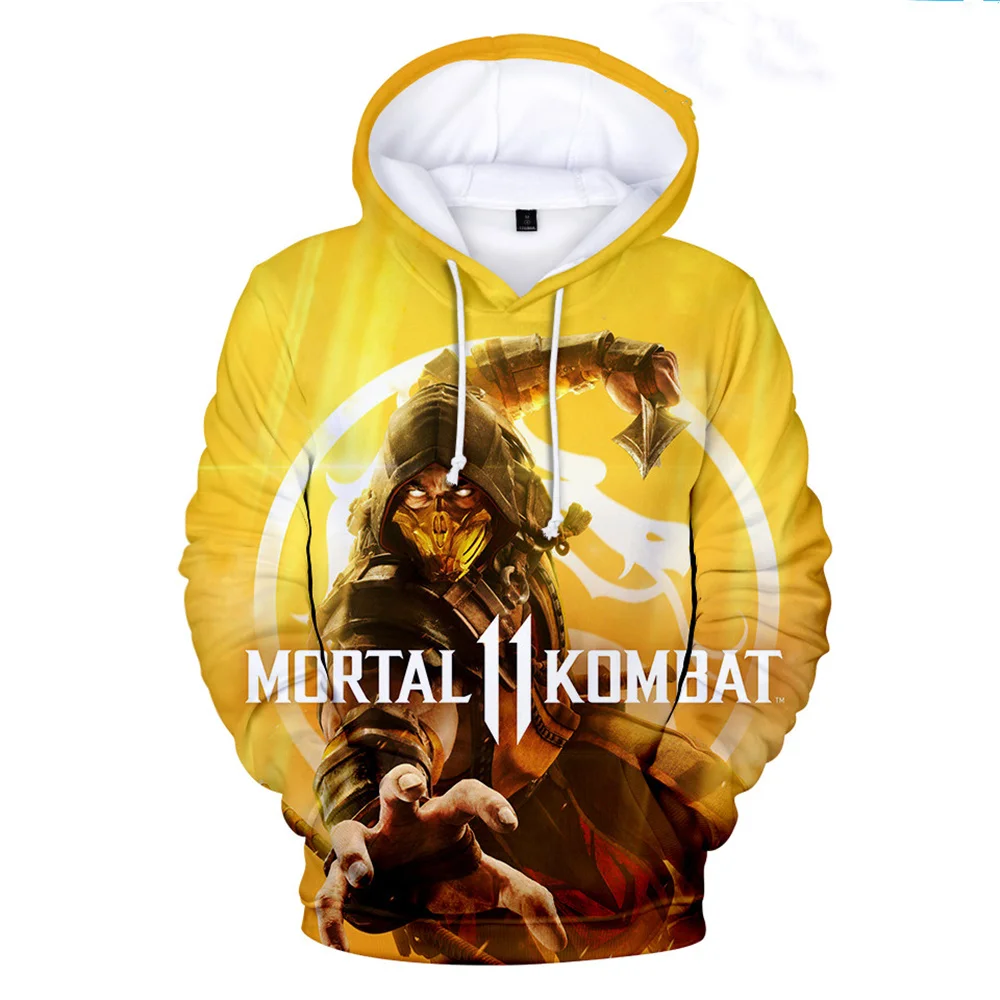 Толстовка с 3D принтом Mortal Kombat 11 повседневная спортивная размера плюс модная