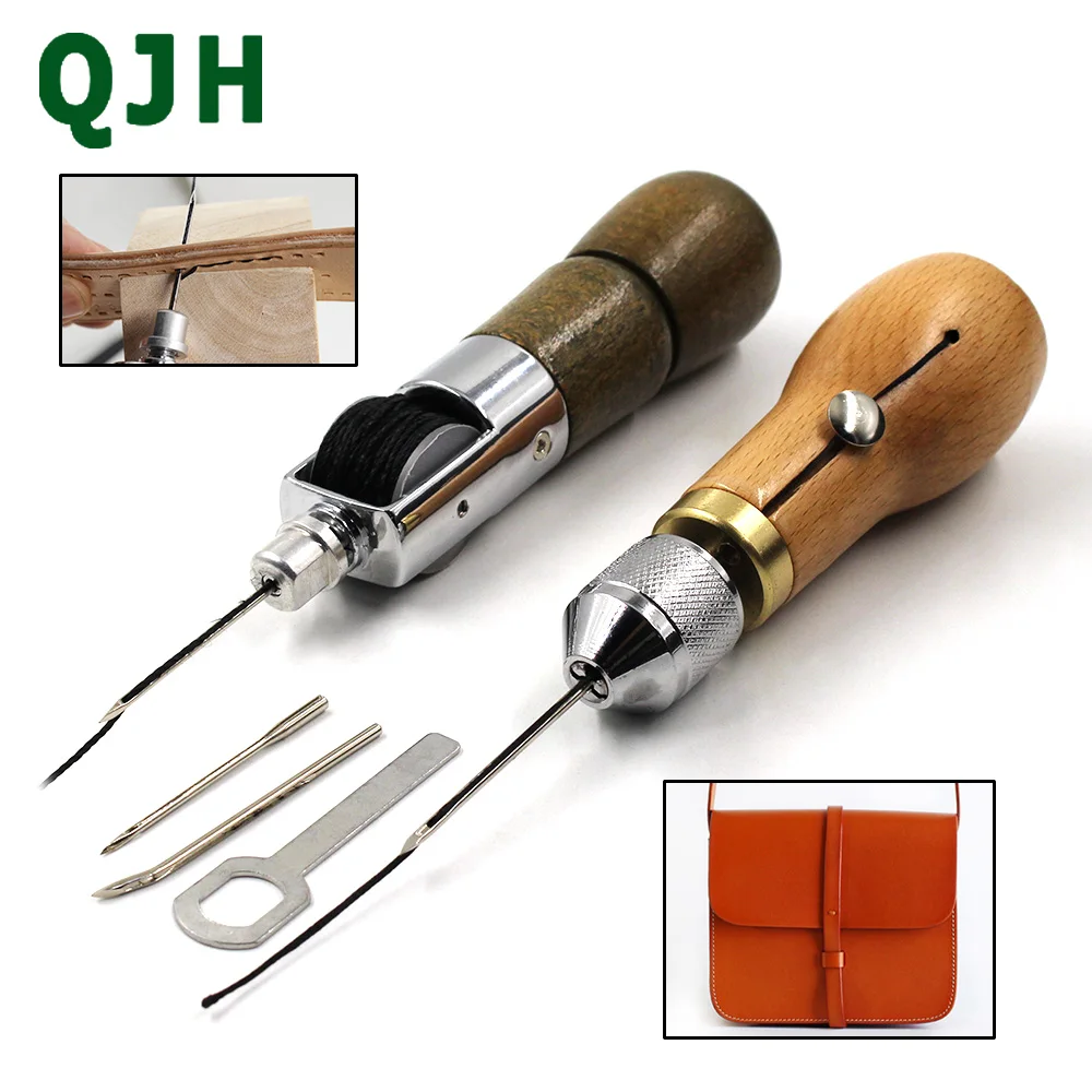 DIY Hand Sewing Machine Waxed Thread for Leather Leather Sewing Tool  Leather Craft Edge Stitching Belt Strips Shoemaker Tools