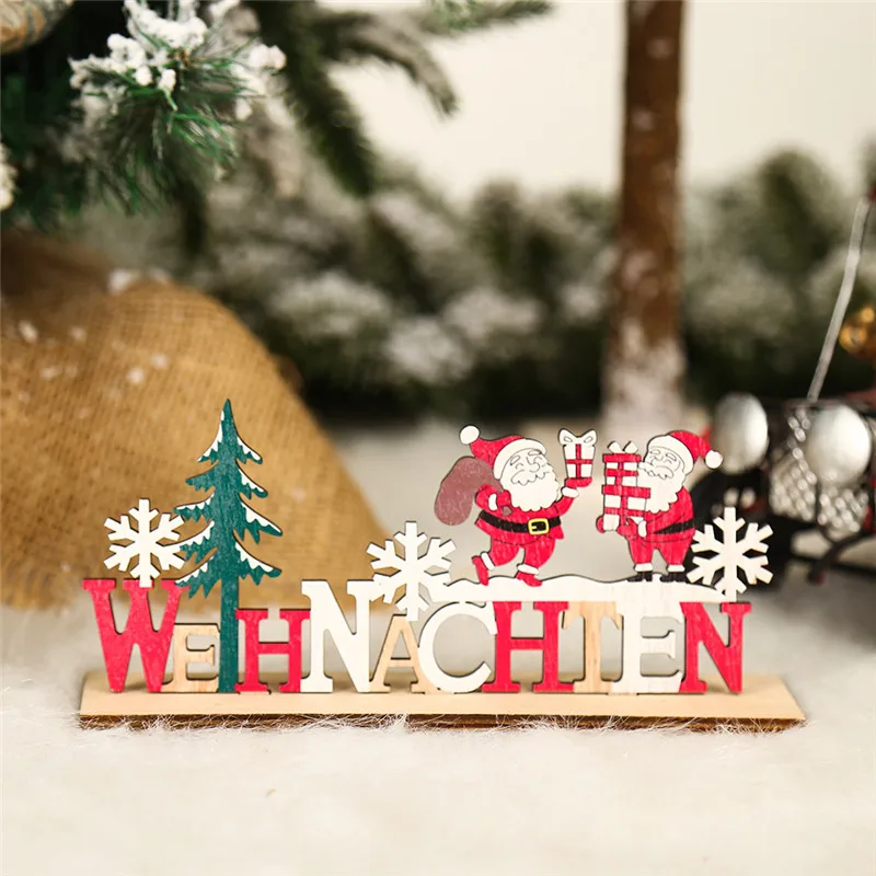 Wooden Christmas Decoration for Home Christmas Tree Pendant Christmas Wood  Ornaments Navidad New Year 2023 Party Small Gift Toys