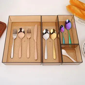 

Bedroom Socks Underwear Organizer Desktop Makeup Classification Storage Tableware Drawer Partition Box Transparent Box Kitc I4U5