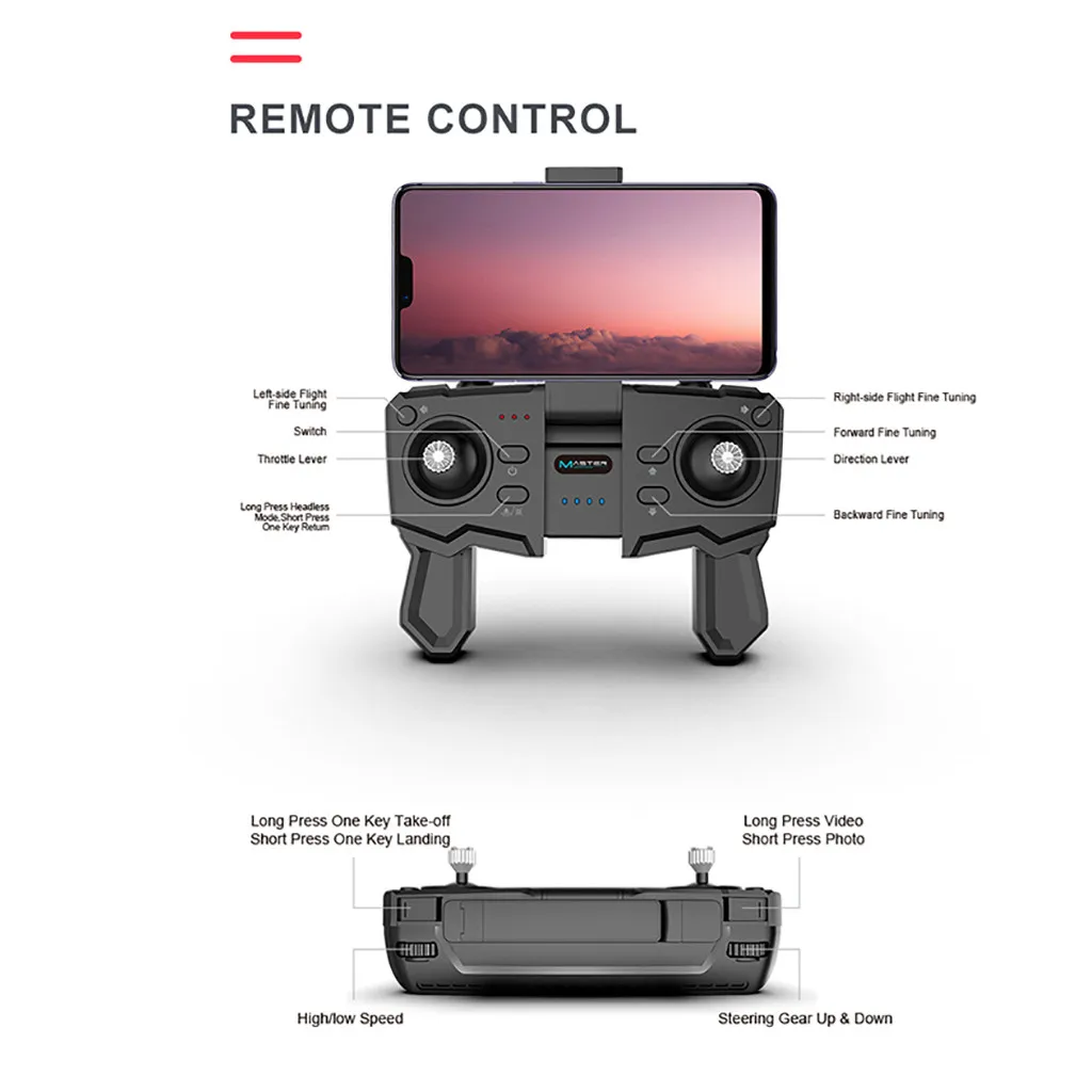 S20W 2.4Ghz 4CH Attitude Hold 120° 1080P WIFI Optical Flow Dual Cameras RC Drone HD aerial positioning four-axis aircraft