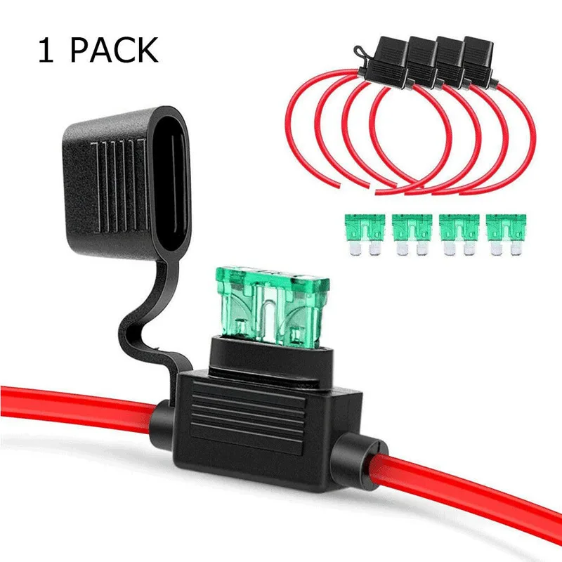 

Car Fuseholder Splash-proof In-line 12V 30A Power Blade Fuse Holder Mini 1Pc
