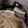 2022 thick Knitted Women high neck Sweater Pullovers Turtleneck Autumn Winter Basic Women Sweaters Slim khaki jacket Pullovers ► Photo 2/6