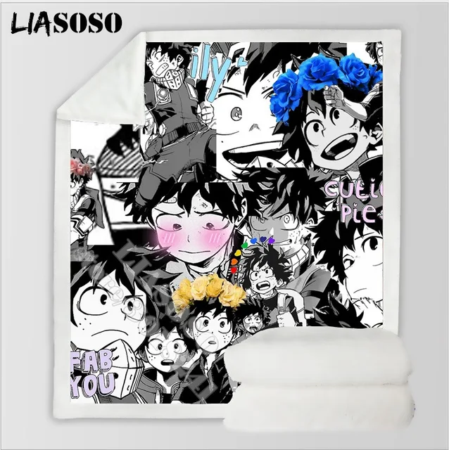 My Hero Academia Blanket 3D Print Anime Adult Fleece Quilt Teens Travel Sofa Keep Warm Child Throw Plush Blankets Bedspread B13 3