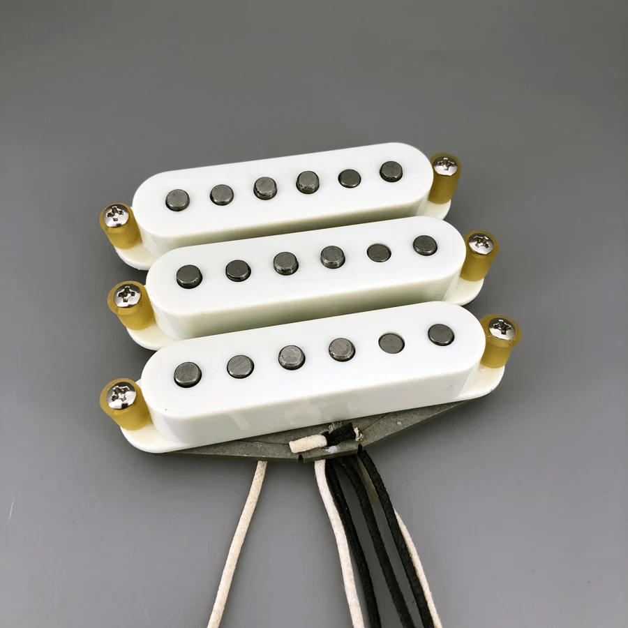 Guitar Pickups Vintage 65 SSS Handwound Alnico 5 Grey Bottom Plate N/M/B For ST guitar guitar accessories acoustic guitar pickup
