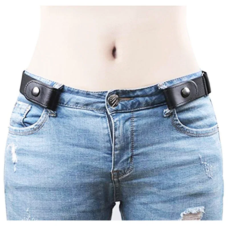 Women/Men No Bulge No Hassle Waist Belt Adjustable Belts for Jean Pants Dresses Buckle Stretch Elastic Invisible Waist Belt