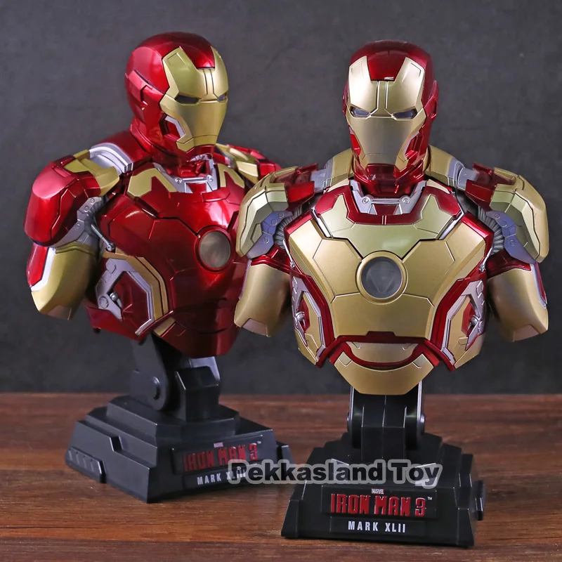Iron Man Mark Xliii Xlii Mk 43 42 1 4 Scale Bust With Led Light Pvc Figure Collectible Model Toy Action Figures Aliexpress