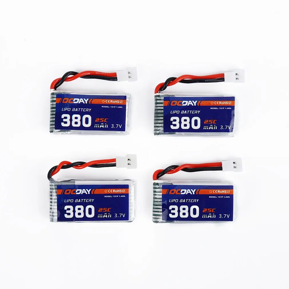 OCDAY 3,7 V 380 мА/ч, 25C 1S1P 1.4WH Батарея& Зарядное устройство для Hubsan H107C H107D