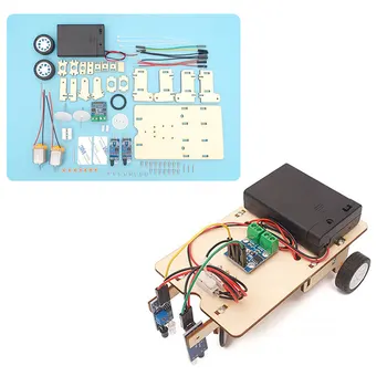 

Wooden DIY Track Car Toy Model Kit Kids Wood Physical Science Experiments Toy Assembled Car Set Educational Toy