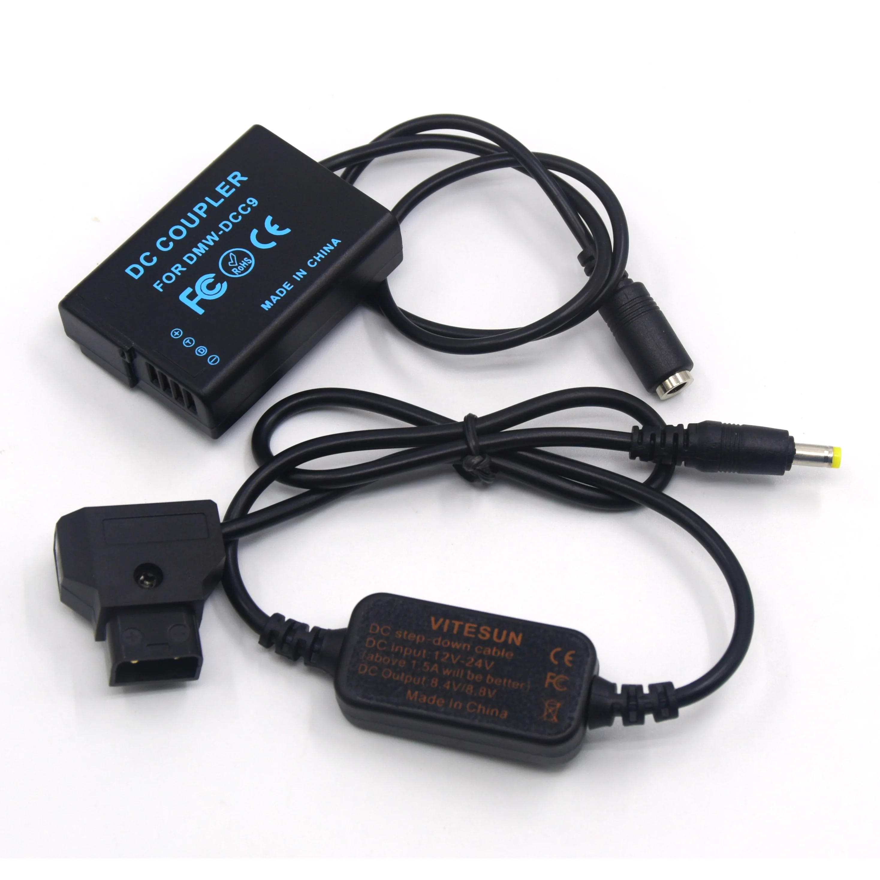 Accoppiatore Fittizio Di Cc Della Batteria Dcc9 Del Cavo Di Alimentazione + Dmw-Bld10 Di Step-Down Di D-Tap Per Il Dmc-Gx1 Di Lumix Dmc Gf2 G3 G3K G3R