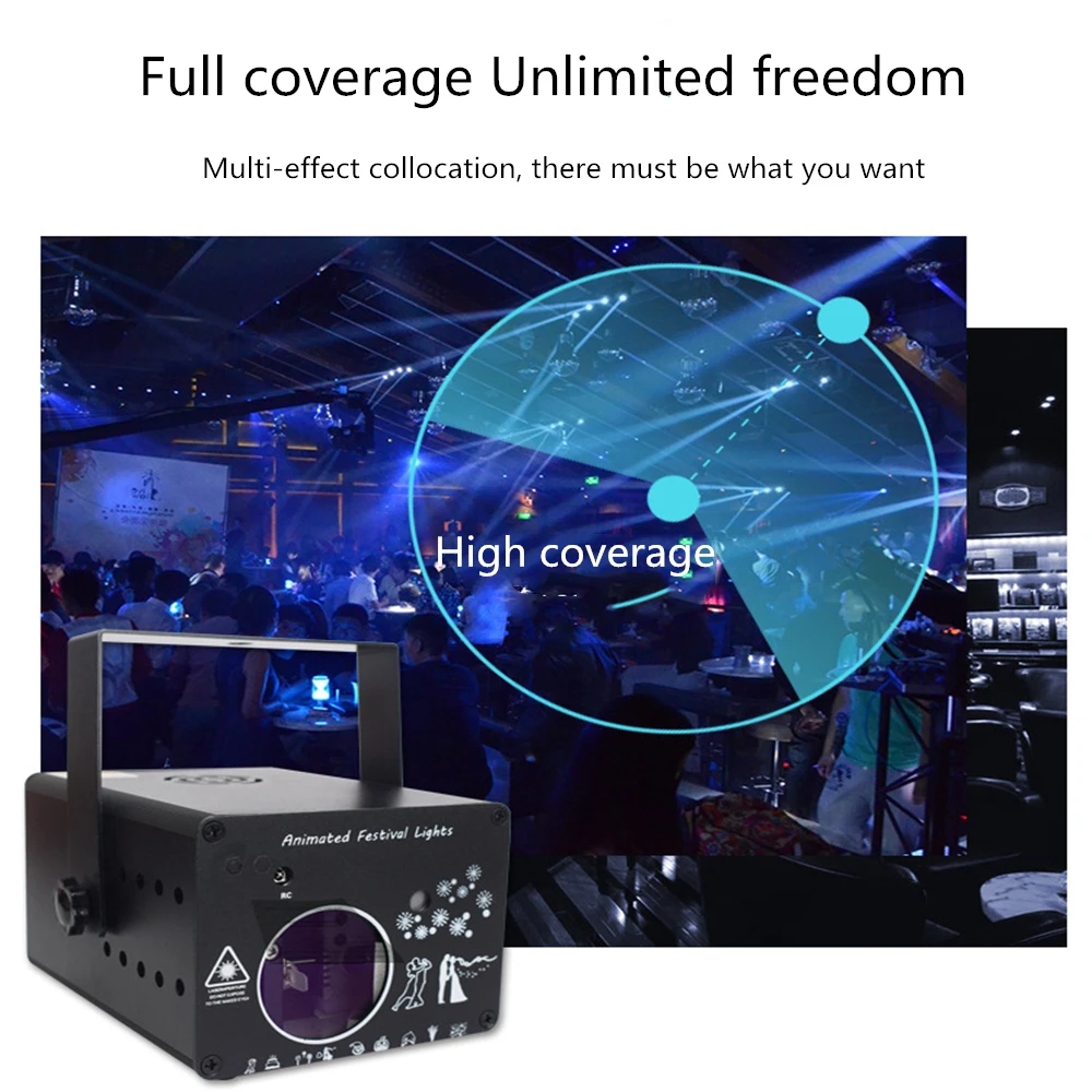 3D лазерный светильник Rgb цветные Dmx 512 сканер проектор вечерние Рождество Dj
