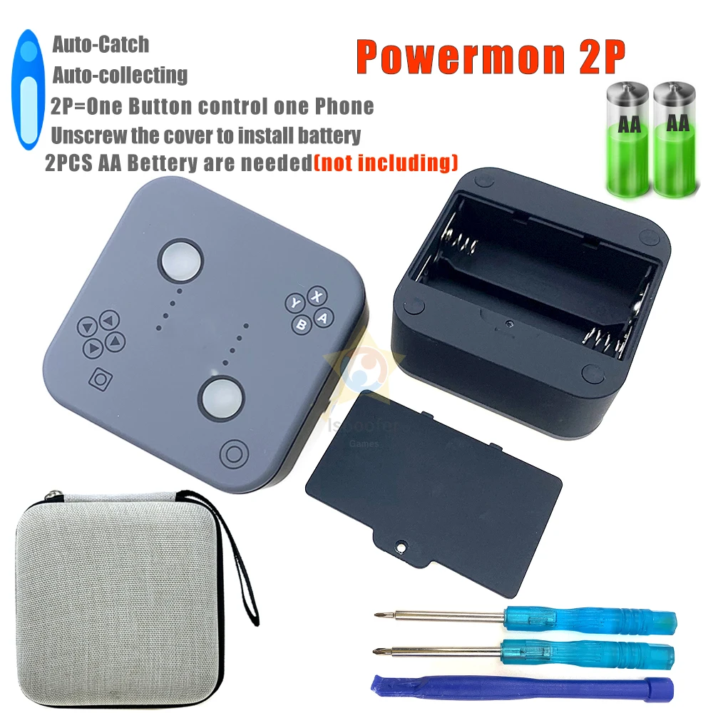 

1P 2P 3P Powermon Auto Catch Game for Powermon Go Plus Bluetooth-compatible Interactive Smart Toys Unscrew Cover Install Battery