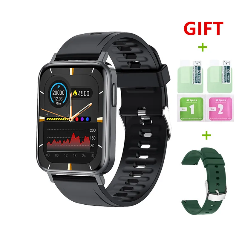 2021 New Smart Watch Men 1.65 Inch Body Temperature Monitoring DIY Watch Face Full Touch Screen Smartwatch Women for Android IOS