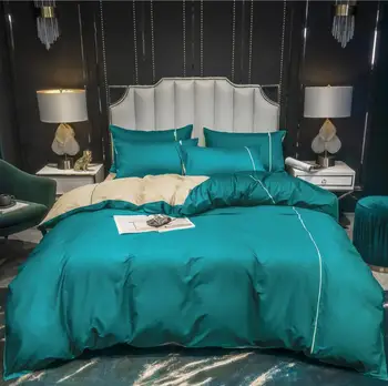 

Europe Style Quilt cover set King Queen size Pure Color Mattresses cover Princess Bedspread sheet Hotel Bedding set Cotton