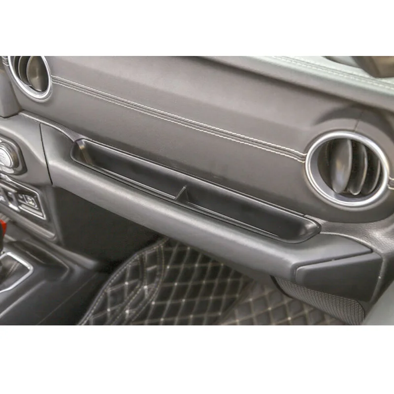 ABS черный Передний пассажирский боковой ящик для хранения Органайзер лоток стиль предназначен для Jeep Wrangler JL JLU 18-19 укладки
