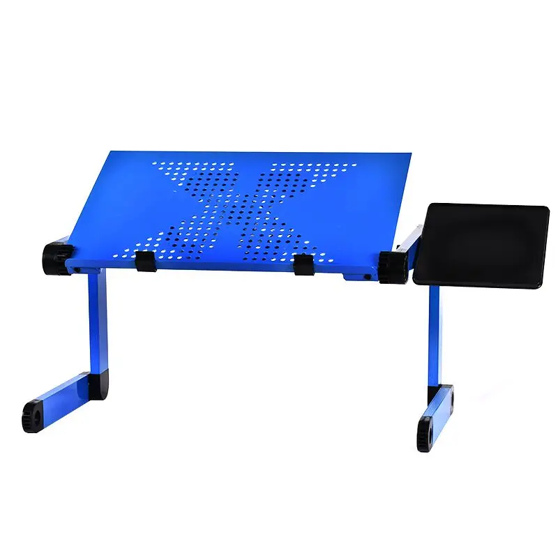 360 градусов регулируемый стол для ноутбука портативный компьютерный Настольный Кровать Стол ноутбука Подставка, лоток с охлаждающим вентилятором Мышь Pad столики под ноутбуки - Цвет: HH3468LFBU