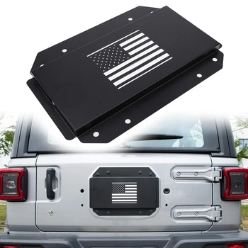 

Tailgate Vent Cover Spare Tire Carrier Delete Filler Plate Cover Tramp Stamp for 2018 & 2019 Jeep Wrangler JL (US Flag Style)