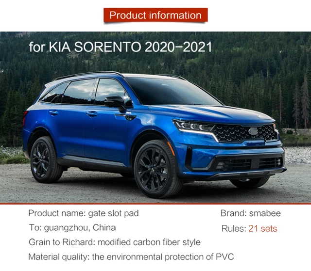 RUIYA for 2022 Kia Sorento MQ4 2020-2023 Car Door Groove Mat Anti-slip Slot  Pad Auto Interior Kia Sorento 2023 Accessories - AliExpress